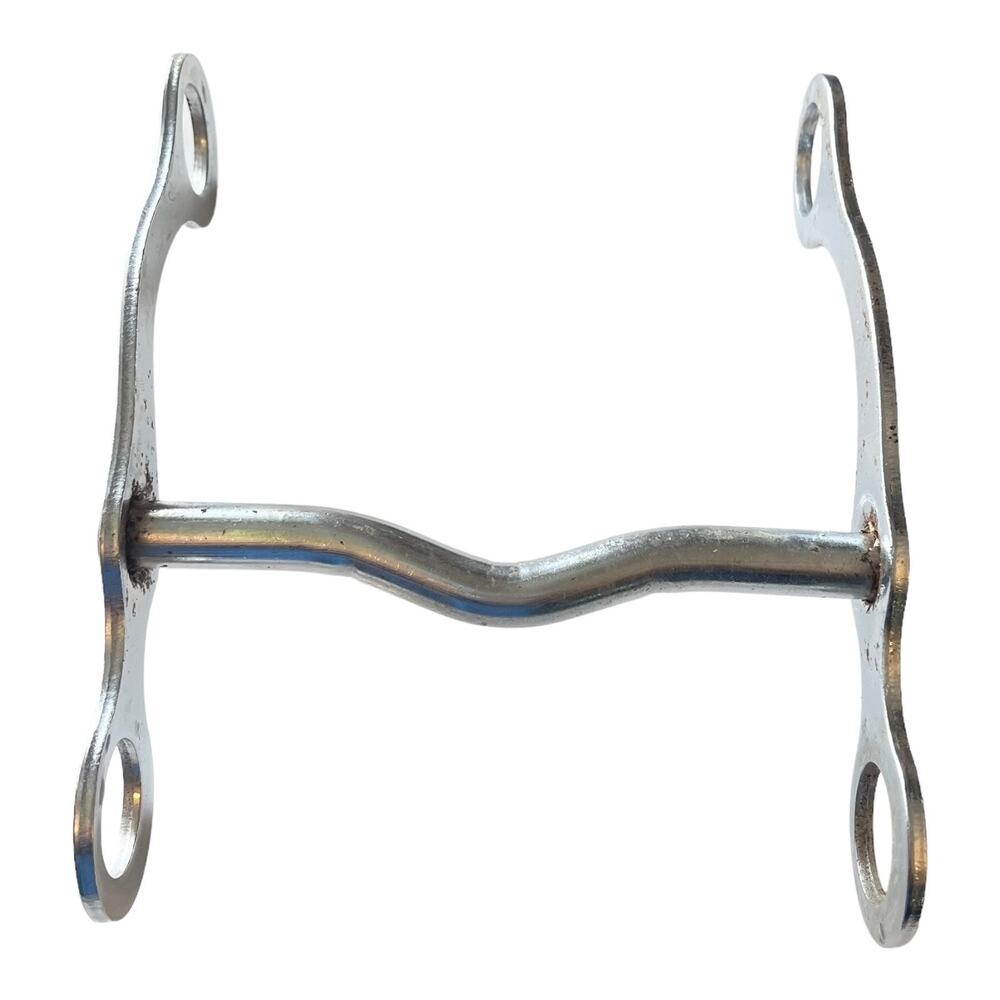 Low Port Grazing Curb Bit 5.25" Mouth 7.25" Cheek Horse Tack Nickle Plated Steel